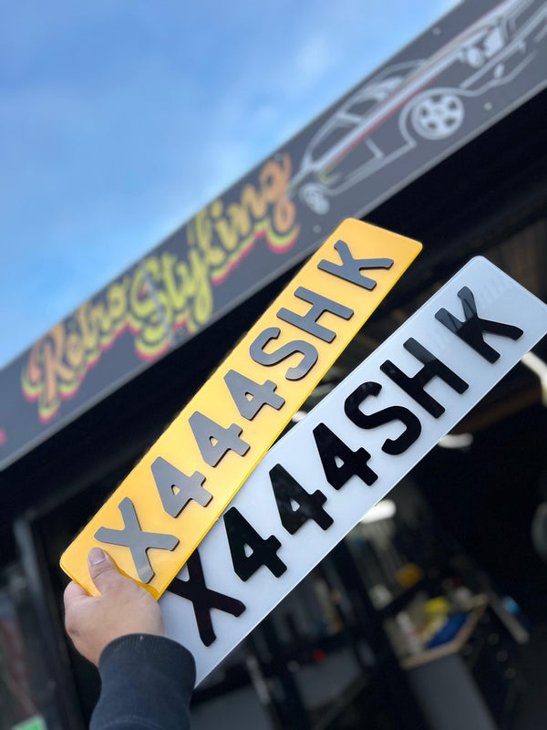 Road legal number plates